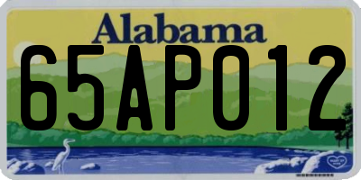 AL license plate 65AP012