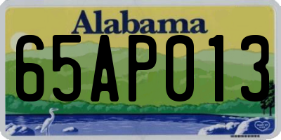AL license plate 65AP013