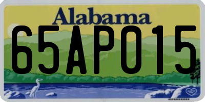 AL license plate 65AP015