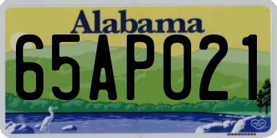AL license plate 65AP021