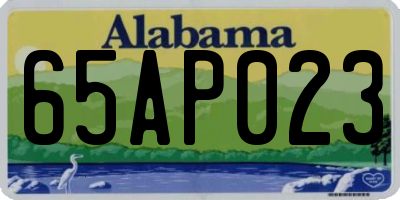 AL license plate 65AP023
