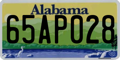 AL license plate 65AP028