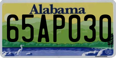 AL license plate 65AP030