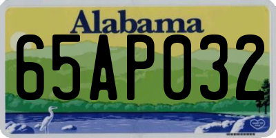 AL license plate 65AP032