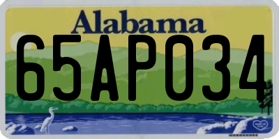 AL license plate 65AP034