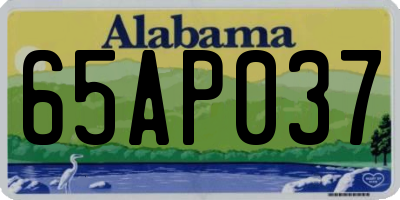 AL license plate 65AP037