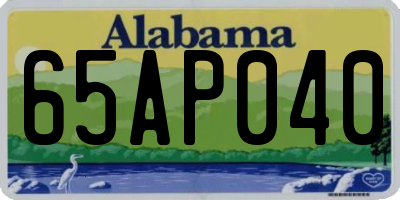 AL license plate 65AP040