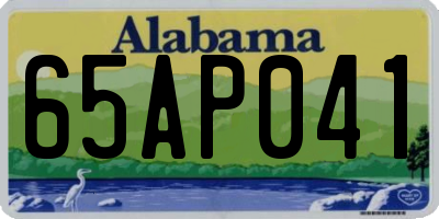 AL license plate 65AP041