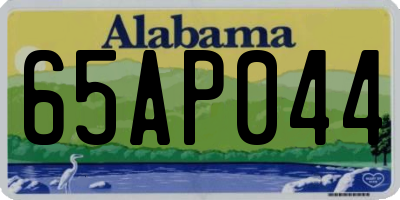 AL license plate 65AP044