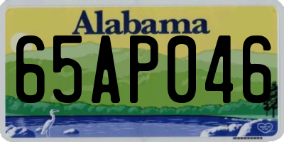AL license plate 65AP046