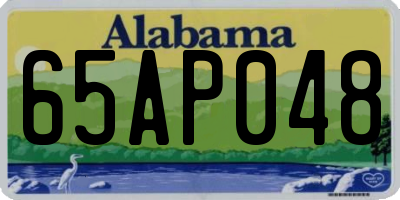 AL license plate 65AP048
