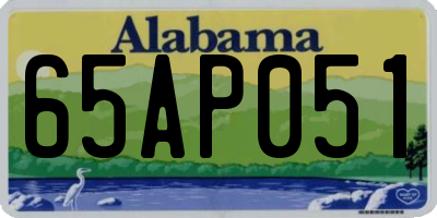 AL license plate 65AP051