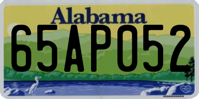 AL license plate 65AP052