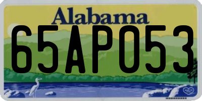 AL license plate 65AP053
