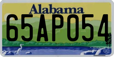 AL license plate 65AP054