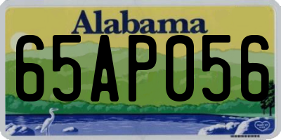 AL license plate 65AP056