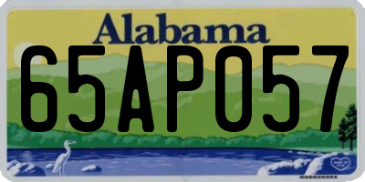 AL license plate 65AP057