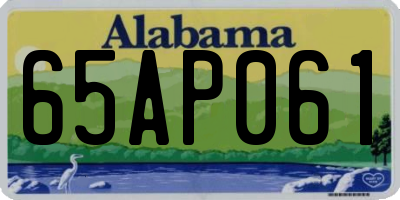 AL license plate 65AP061