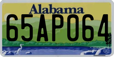 AL license plate 65AP064