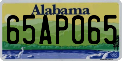 AL license plate 65AP065