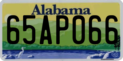 AL license plate 65AP066