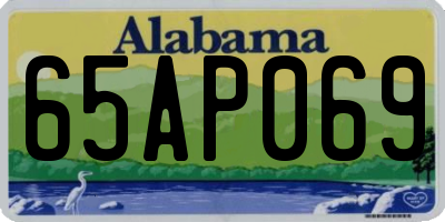AL license plate 65AP069