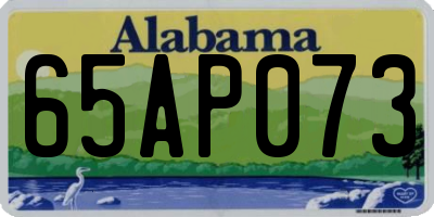AL license plate 65AP073