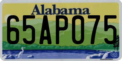 AL license plate 65AP075
