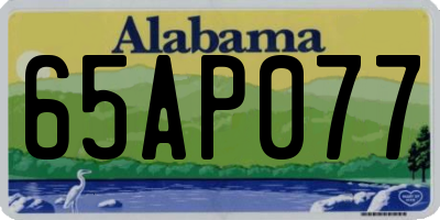 AL license plate 65AP077