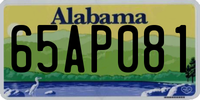 AL license plate 65AP081