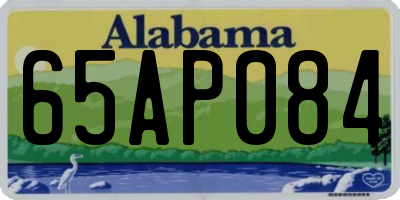 AL license plate 65AP084