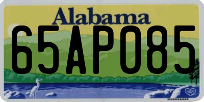 AL license plate 65AP085