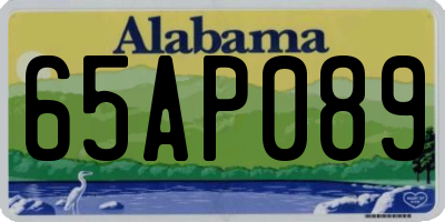 AL license plate 65AP089