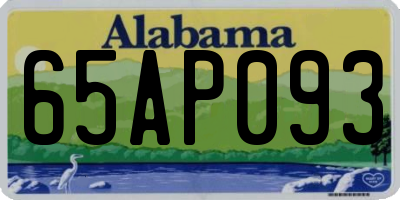 AL license plate 65AP093