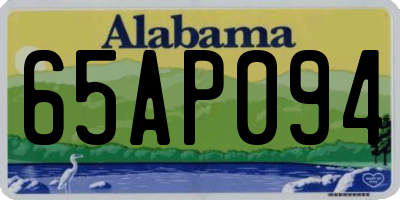 AL license plate 65AP094