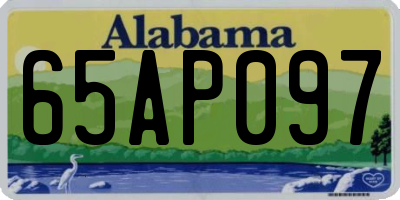 AL license plate 65AP097