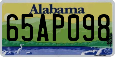 AL license plate 65AP098