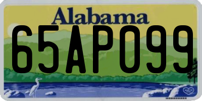 AL license plate 65AP099