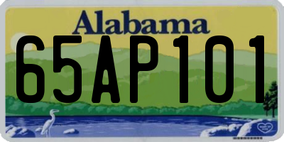 AL license plate 65AP101