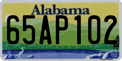 AL license plate 65AP102