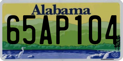 AL license plate 65AP104