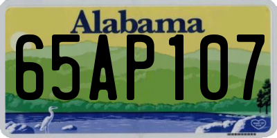 AL license plate 65AP107