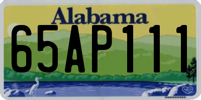 AL license plate 65AP111