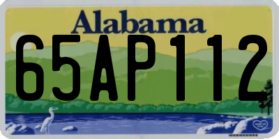 AL license plate 65AP112