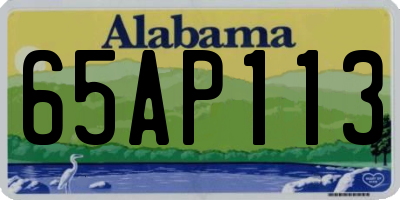 AL license plate 65AP113