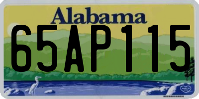 AL license plate 65AP115