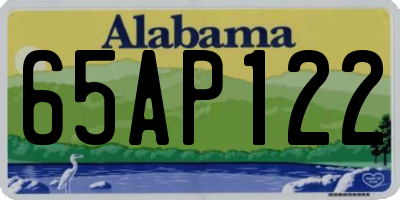 AL license plate 65AP122