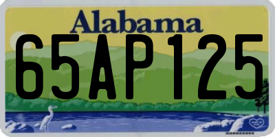 AL license plate 65AP125