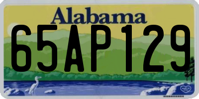 AL license plate 65AP129