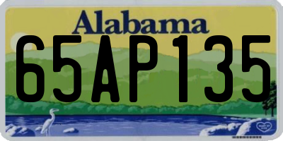 AL license plate 65AP135